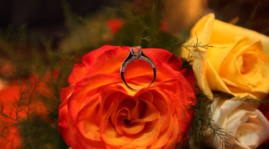 Engagement Solitaire Diamond Ring Detail Photography