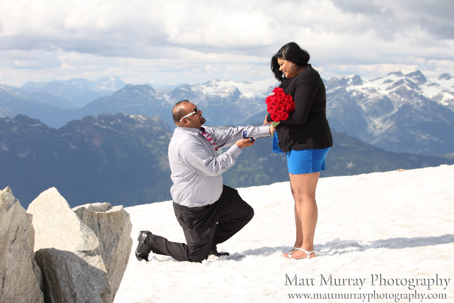 Whistler Helicopter Engagement Proposal On Glacier