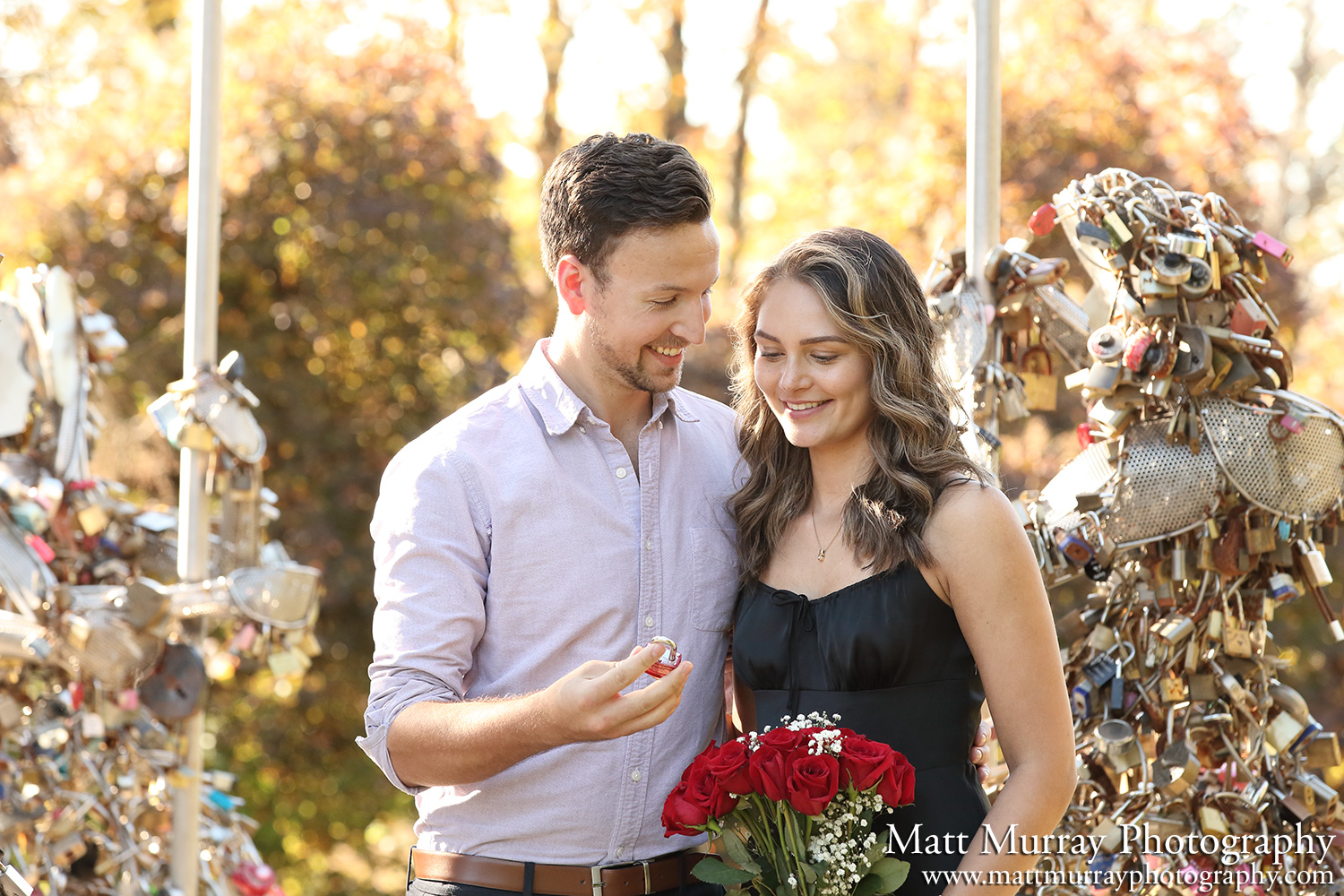 Love Lock Statue Engagement Proposal Vancouver BC Canada